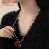 Rock Guitar Necklace Hip Hop Couple Pendant for Men and Women