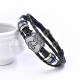 Hand woven genuine leather bracelet for Route 66 in the United States