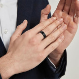 304 stainless steel punk style 8mm rotatable ring