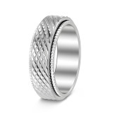 304 stainless steel punk style 8mm rotatable ring