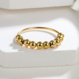 Rotating decompression stainless steel bead ring