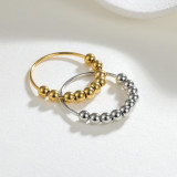 Rotating decompression stainless steel bead ring