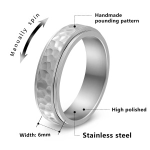 New stainless steel rotating ring, handmade irregular rotating pressure reducing ring