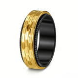 304 stainless steel punk style 8mm rotatable ring