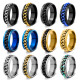 Men's chain rotatable stainless steel pressure reducing ring chain ring