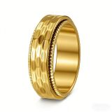 304 stainless steel punk style 8mm rotatable ring