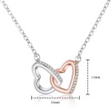 Jumping Love Dynamic Necklace Female S925 Silver Clavicle Chain Pendant