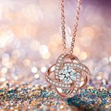 Jumping Love Dynamic Necklace Female S925 Silver Clavicle Chain Pendant