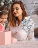 Heart shaped pendant, rose necklace, women's collarbone chain, love gift