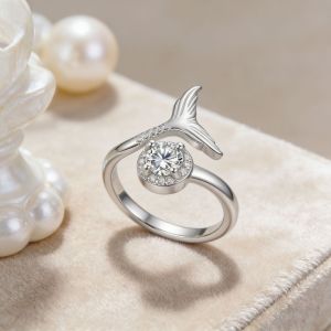 Fish tail set diamond ring set diamond zircon ring