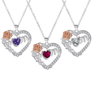 Love Rose Necklace Women's Premium Cross Chain Jewelry
