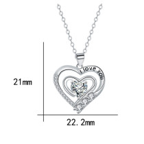 Jewelry Romantic Love Encirclement Necklace Female Pendant Niche Jewelry