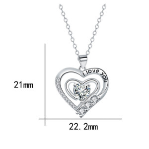 Jewelry Romantic Love Encirclement Necklace Female Pendant Niche Jewelry