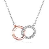 Jumping Love Dynamic Necklace Female S925 Silver Clavicle Chain Pendant