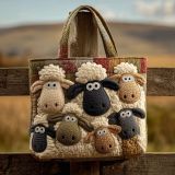 3D New Women's Lamb Pattern Printed Handbag Shoulder Bag