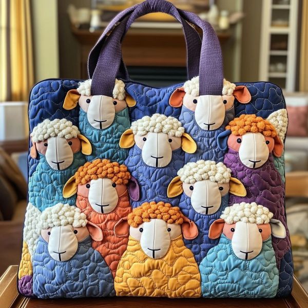 3D New Women's Lamb Pattern Printed Handbag Shoulder Bag