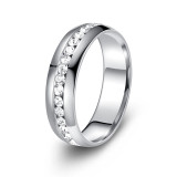 Stainless steel zircon ring  hot selling ring