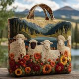 3D New Women's Lamb Pattern Printed Handbag Shoulder Bag