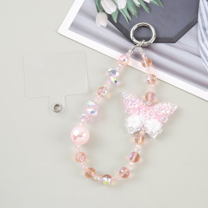 New Butterfly Beaded Mobile Pendant Bag Pendant Ins Mobile Chain Pendant