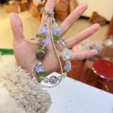 New Phone Chain Strawberries Diamond Ball Pendant Bag Keychain