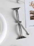 Suitable for Apple s8 watch Applewatch9876se heart-shaped metal hollow bracelet IWatch10 strap