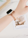 Suitable for Apple s8 watch Applewatch9876se heart-shaped metal hollow bracelet IWatch10 strap