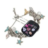 Suitable for Apple Watch iWatch9 Strap Starfish Shell Pearl Bracelet Women