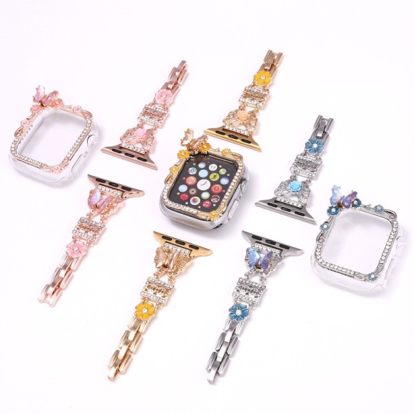 Rotating Butterfly Strap for iWatch98765se Apple Watch Case Bracelet