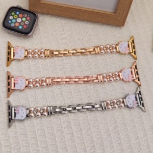 Cat Pearl Strap Suitable for Apple Applewatch S10 Strap Cute KT Cat