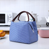 20mm snap button jewelry Striped bento bag insulation bag Oxford cloth waterproof large ice pack