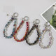 Transparent crystal stone mobile phone chain hanging accessory versatile, niche shaped bead wrist hanging chain short design