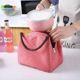 20mm snap button jewelry Striped bento bag insulation bag Oxford cloth waterproof large ice pack