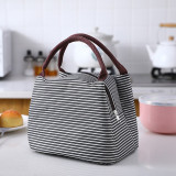 20mm snap button jewelry Striped bento bag insulation bag Oxford cloth waterproof large ice pack