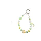 Spring and summer flower mobile phone chain, flowing resin crystal mobile phone chain with pad, wrist short design