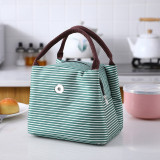 20mm snap button jewelry Striped bento bag insulation bag Oxford cloth waterproof large ice pack