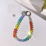 Crystal Wheel Bead Pendant Phone Chain Phone Case Bag CCD Chain Decorative Strip Clip Anti