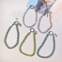 Crystal Wheel Bead Pendant Phone Chain Phone Case Bag CCD Chain Decorative Strip Clip Anti