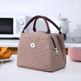 20mm snap button jewelry Striped bento bag insulation bag Oxford cloth waterproof large ice pack