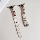 Beaded leather strap suitable for Apple iWatch123456789S10 watch