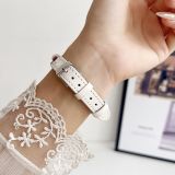 Beaded leather strap suitable for Apple iWatch123456789S10 watch
