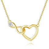 New 925 Silver Infinite Love Necklace Women's Love Pendant Clavicle Chain