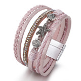 Summer starfish shell bracelet women's hand woven leather Bohemian bracelet in stock