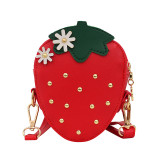 Korean version children's bag, girls' crossbody bag, cute strawberry accessories for little girls, trendy small bags