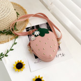 Korean version children's bag, girls' crossbody bag, cute strawberry accessories for little girls, trendy small bags