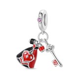 Pandora's new alloy diamond inlaid butterfly radio bead DIY accessories accessories accessories