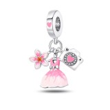 Cute cartoon dress pendant, oil dripping cat bone bracelet, beaded DIY accessory accessories