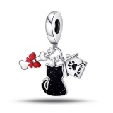 Cute cartoon dress pendant, oil dripping cat bone bracelet, beaded DIY accessory accessories