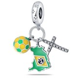 Pandora's new alloy diamond inlaid butterfly radio bead DIY accessories accessories accessories