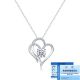 S925 silver heart-shaped necklace, 1CT moissanite heart-shaped pendant, collarbone chain