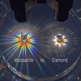 0.5CT DEF VVS 6.5mm  Moissanite Diamond Cherish ring Sterling Silver Flying Star Ring Platinum plating adjustable size